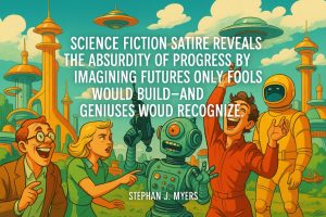 science fiction satire about utopias